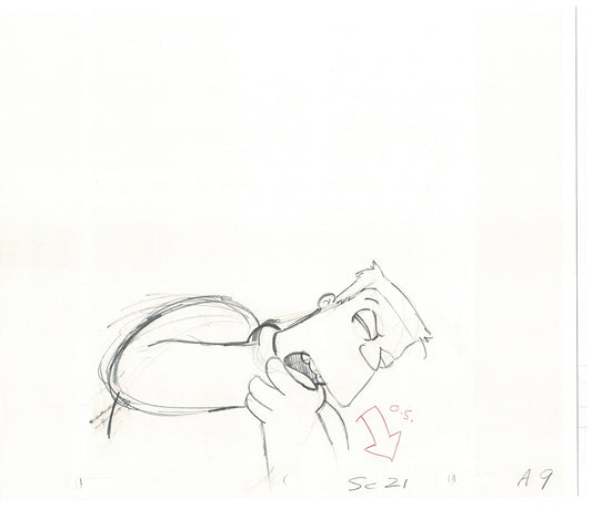 The Simpsons McBain Original Production Animation Cel Drawing likely from the 1990s-2000s Fox CD-019