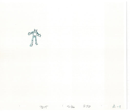The Simpsons Robot Original Production Animation Cel Drawing 1993 Fox CD-021