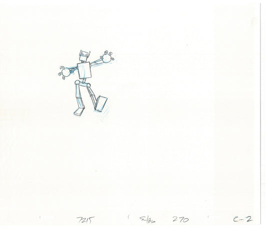 The Simpsons Robot Original Production Animation Cel Drawing likely from the 1993 Fox CD-022