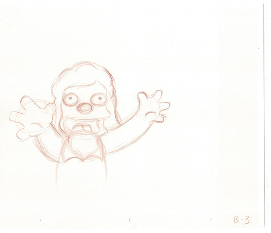 The Simpsons Original Production Animation Cel Drawing likely from the 1990s-2000s Fox CD-030