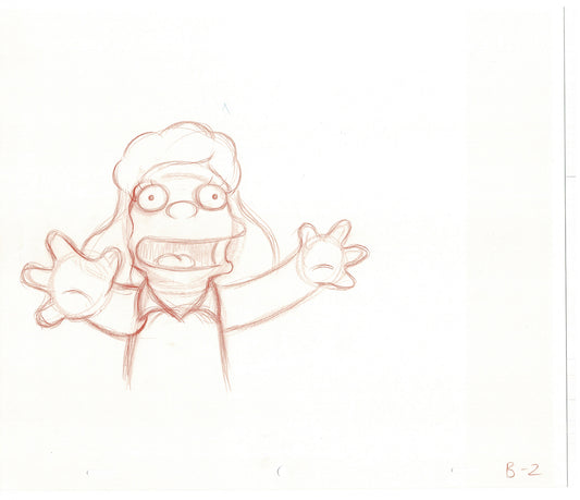 The Simpsons Original Production Animation Cel Drawing likely from the 1990s-2000s Fox CD-031