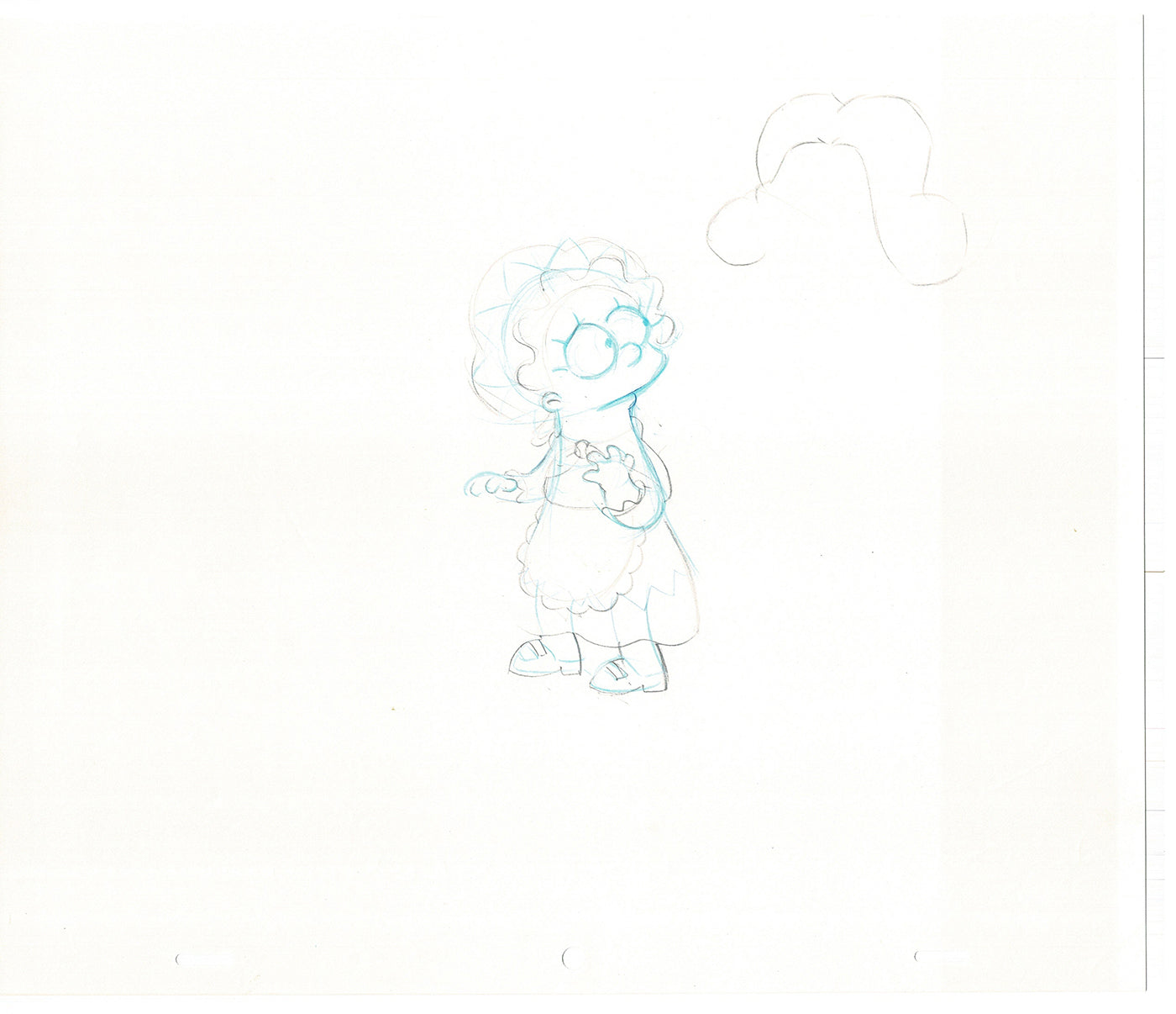 The Simpsons Original Production Animation Cel Drawing likely from the 1990s-2000s Fox CD-033