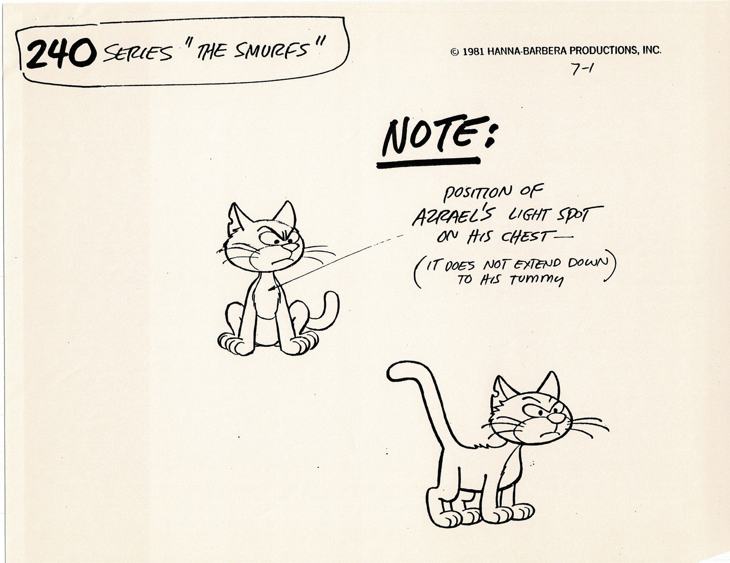 Smurfs Model Sheet Copy Group of 9 Pages 1981 Production Hanna Barbera Smurfette and Papa Smurf