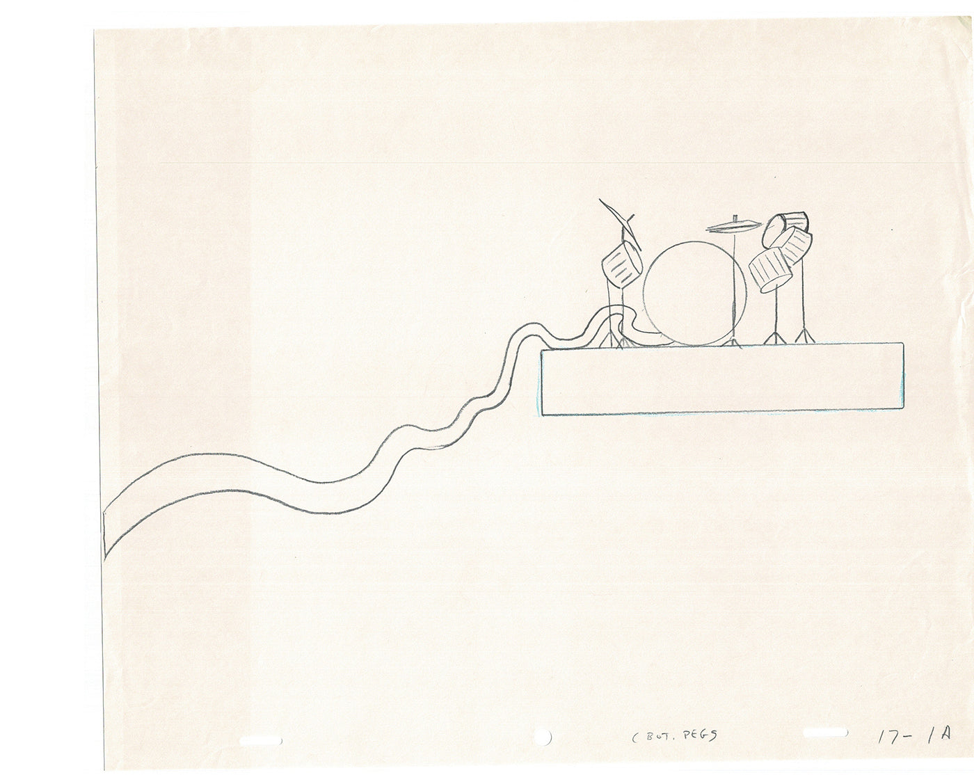 Sesame Street Cel Drawing Detective Snake Production Cartoon The Coil Case Ivanick 1989 AD-02