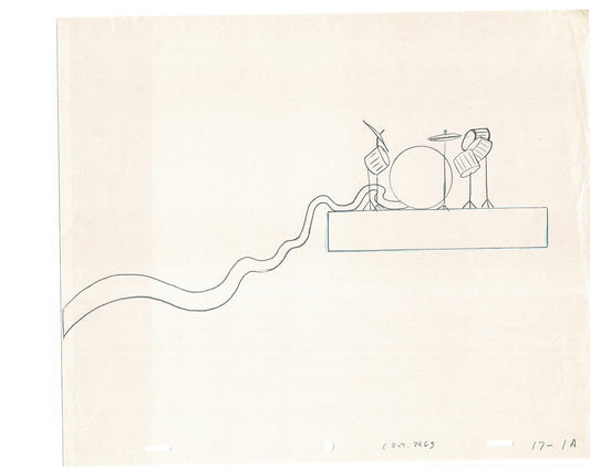 Sesame Street Cel Drawing Detective Snake Production Cartoon The Coil Case Ivanick 1989 AD-02