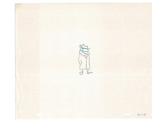 Sesame Street Cel Drawing Detective Snake Production Cartoon The Coil Case Ivanick 1989 AD-08