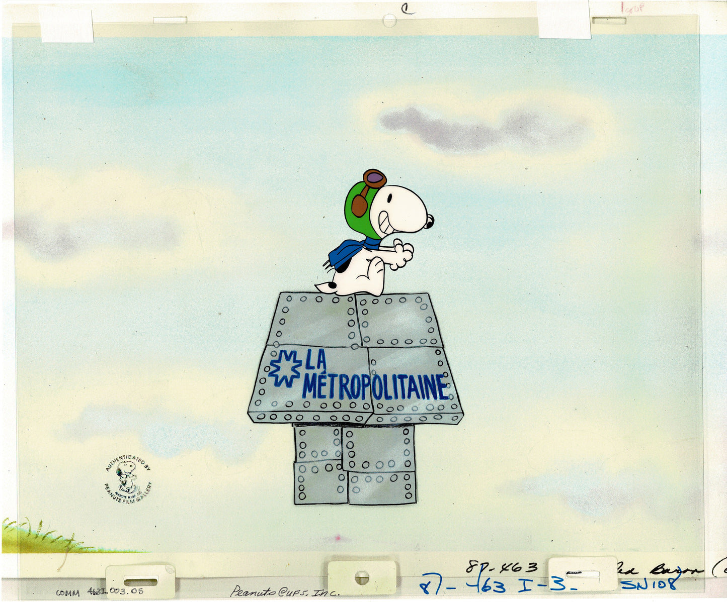 Snoopy RED BARON Production Animation Cel Charles Schulz Peanuts Melendez M5