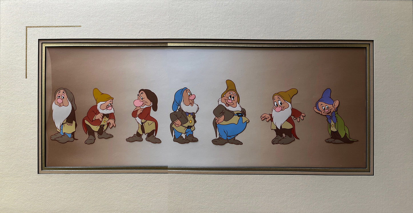 HUGE Snow White and the Seven Dwarfs Animation Model Cel Walt Disney C-OK