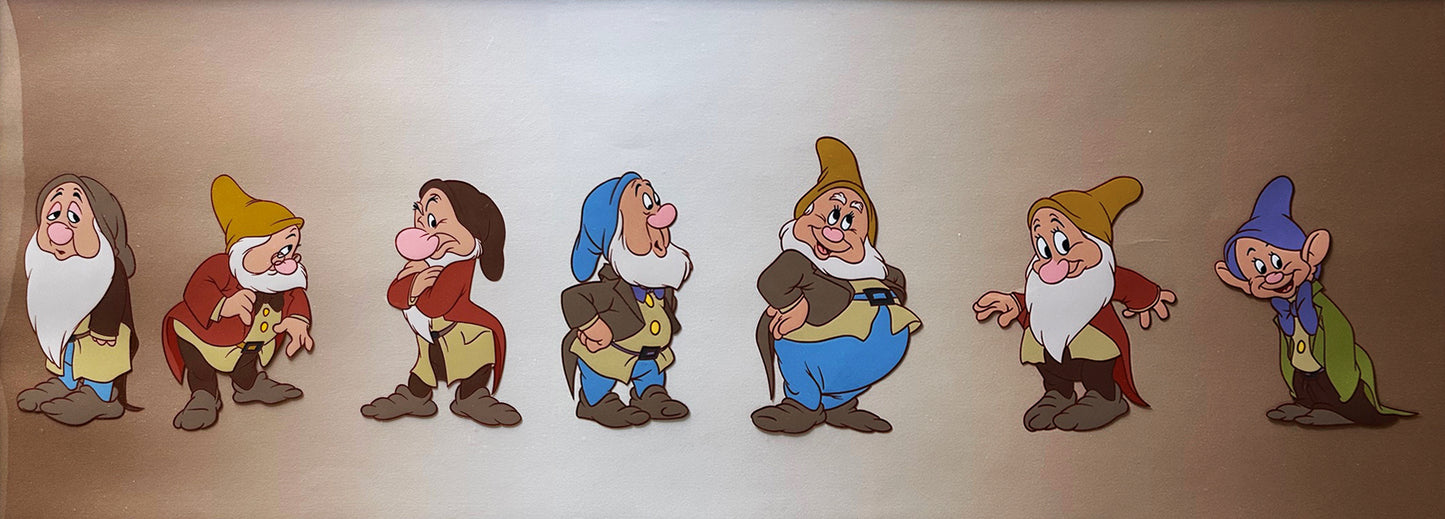 HUGE Snow White and the Seven Dwarfs Animation Model Cel Walt Disney C-OK