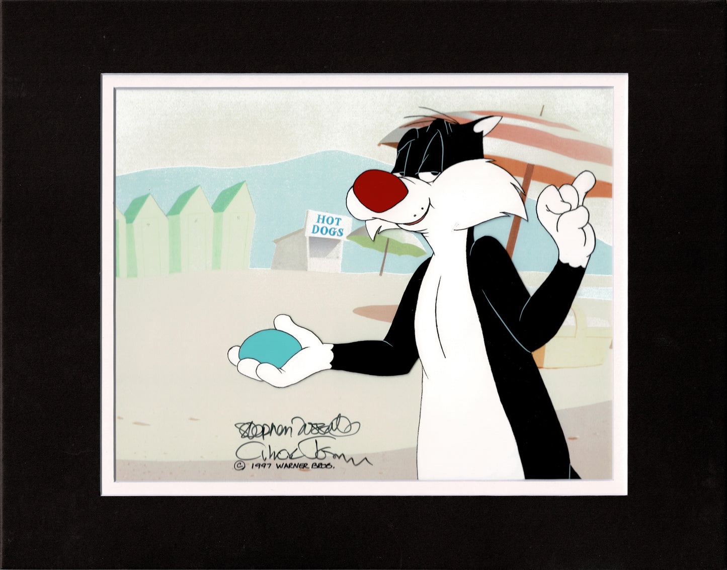 Sylvester Chuck Jones Signed Looney Tunes Production Animation Cel from Warner Bros 1997