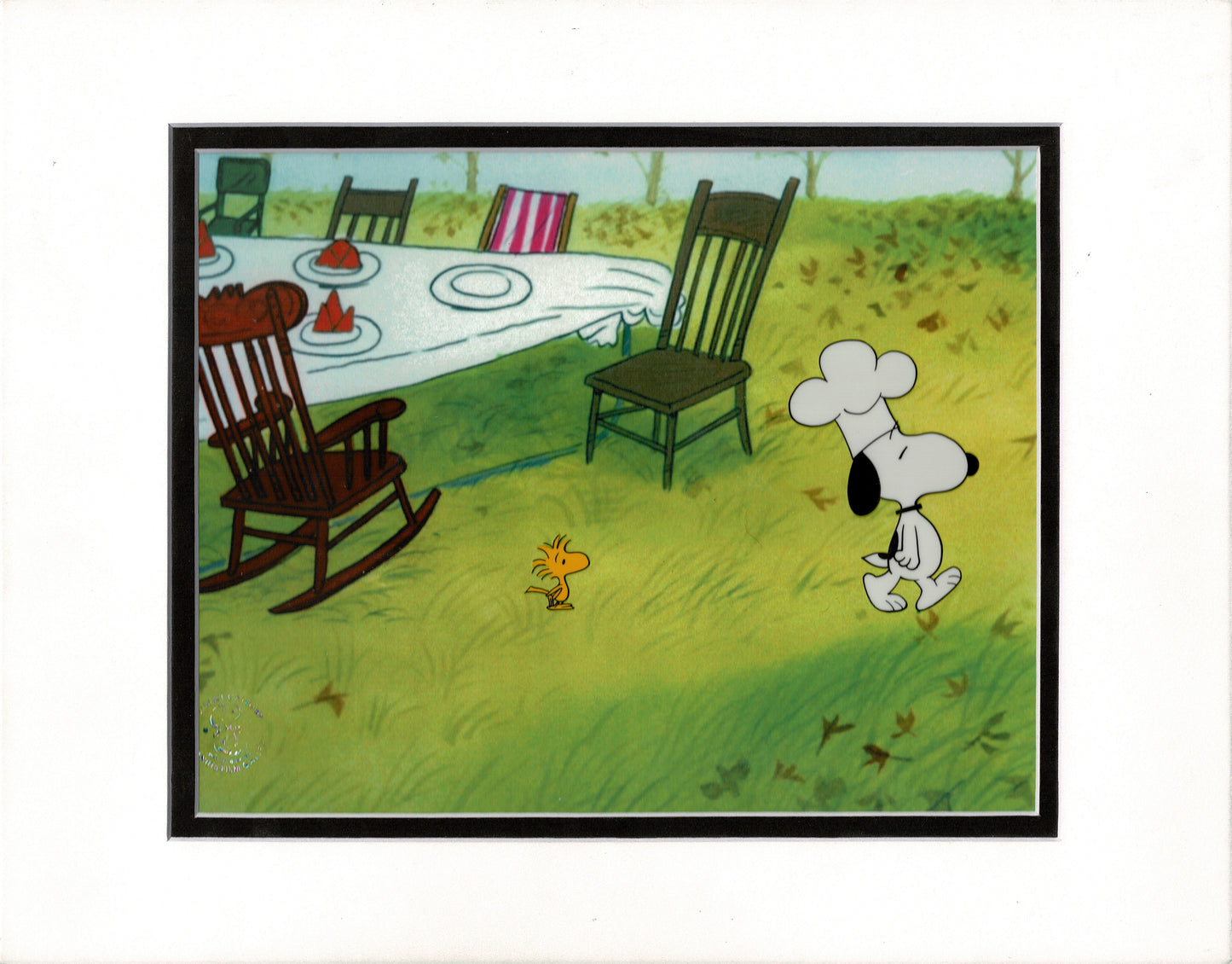 A Charlie Brown Thanksgiving Peanuts Production Animation Cel Setup with 2 Drawings 1973 from Charles Schulz Melendez Studio T5