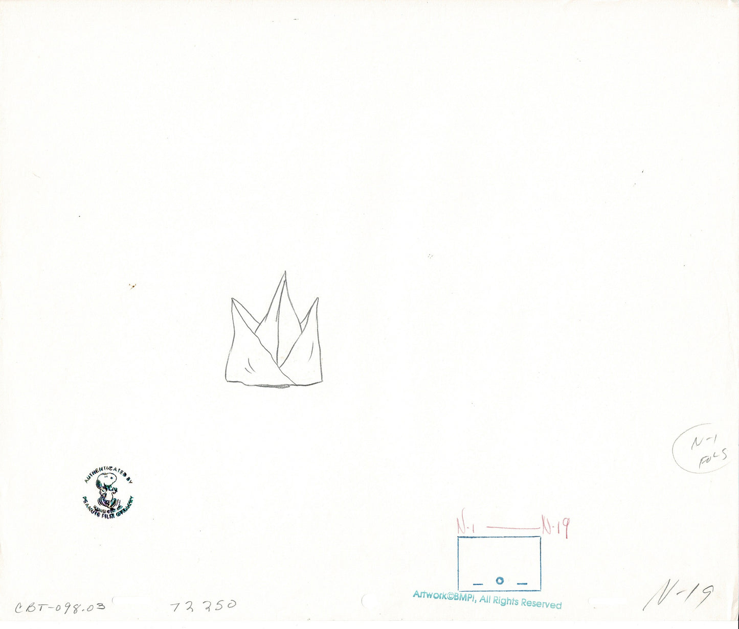 A Charlie Brown Thanksgiving Peanuts Production Animation Cel Setup with Drawings 1973 from Charles Schulz Melendez Studio T983