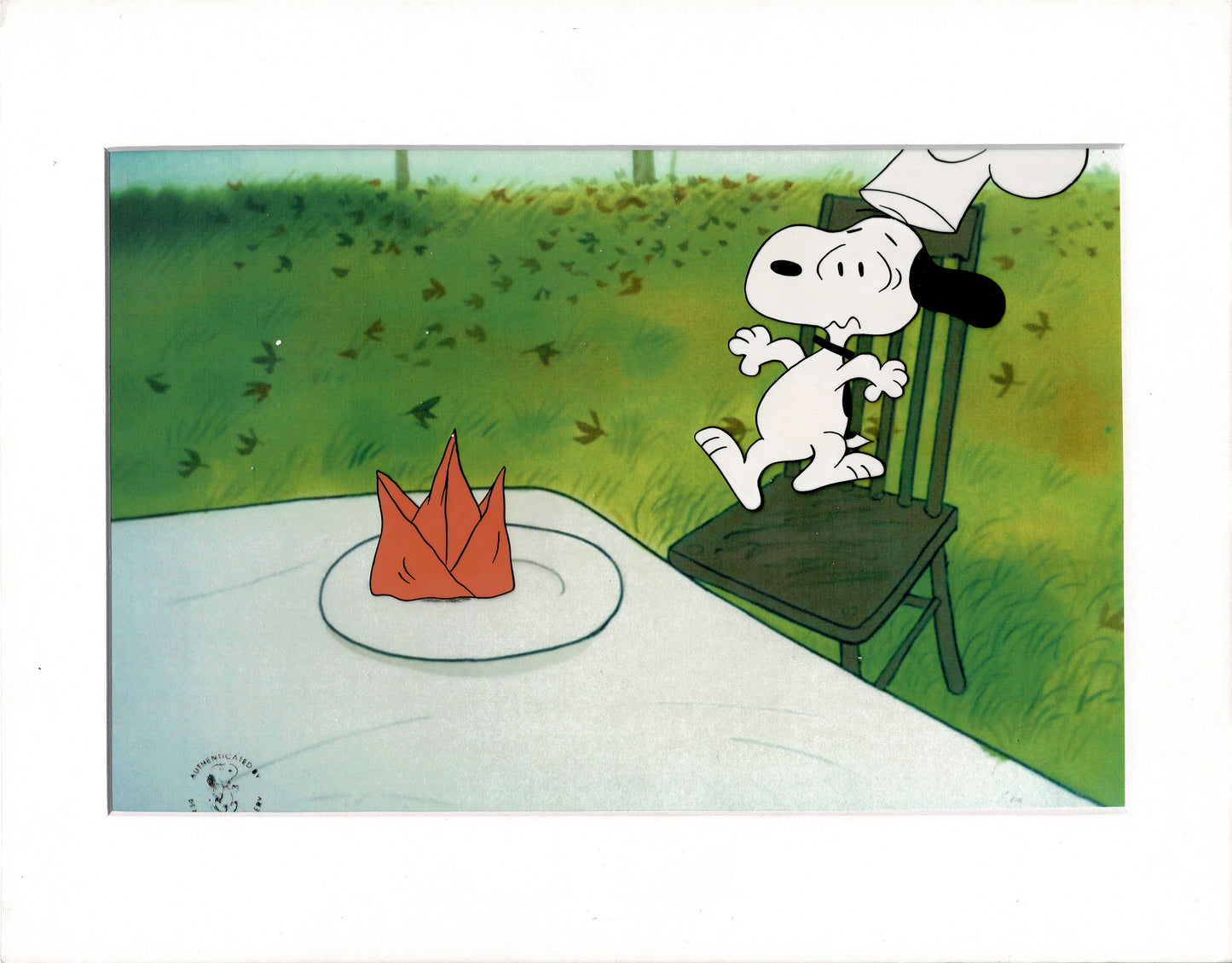 A Charlie Brown Thanksgiving Peanuts Production Animation Cel Setup with Drawings 1973 from Charles Schulz Melendez Studio T983