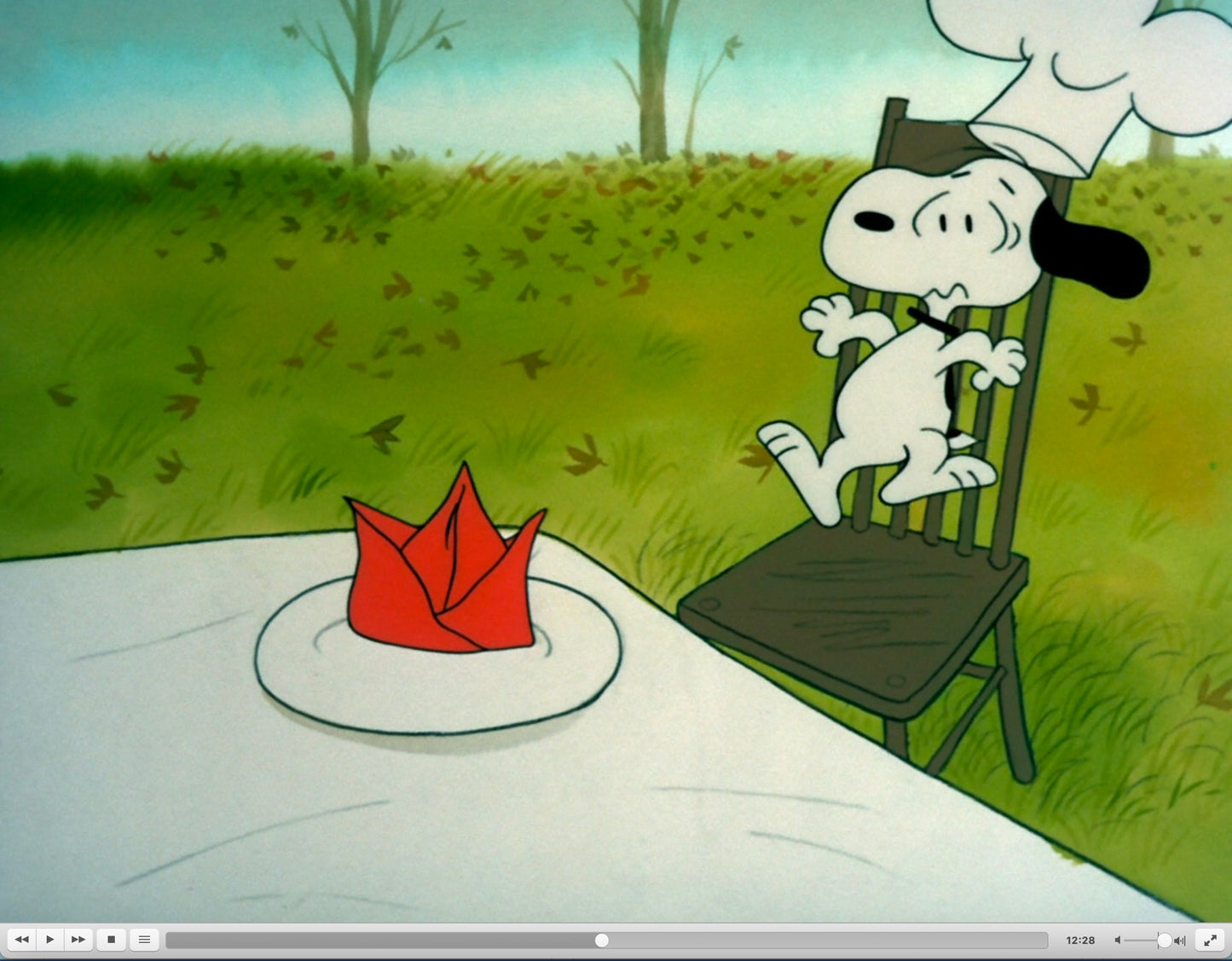 A Charlie Brown Thanksgiving Peanuts Production Animation Cel Setup with Drawings 1973 from Charles Schulz Melendez Studio T983