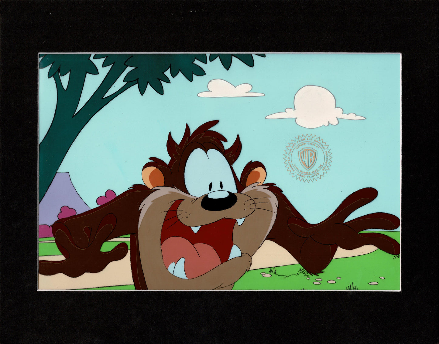 Tazmania Warner Brothers Looney Tunes Production Cel and OBG Cels 1994