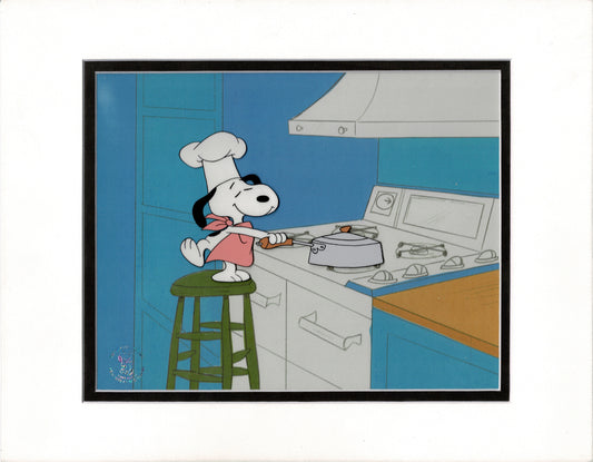 A Charlie Brown Thanksgiving Peanuts Production Animation Cel with Drawing 1973 from Charles Schulz Melendez Studio T846