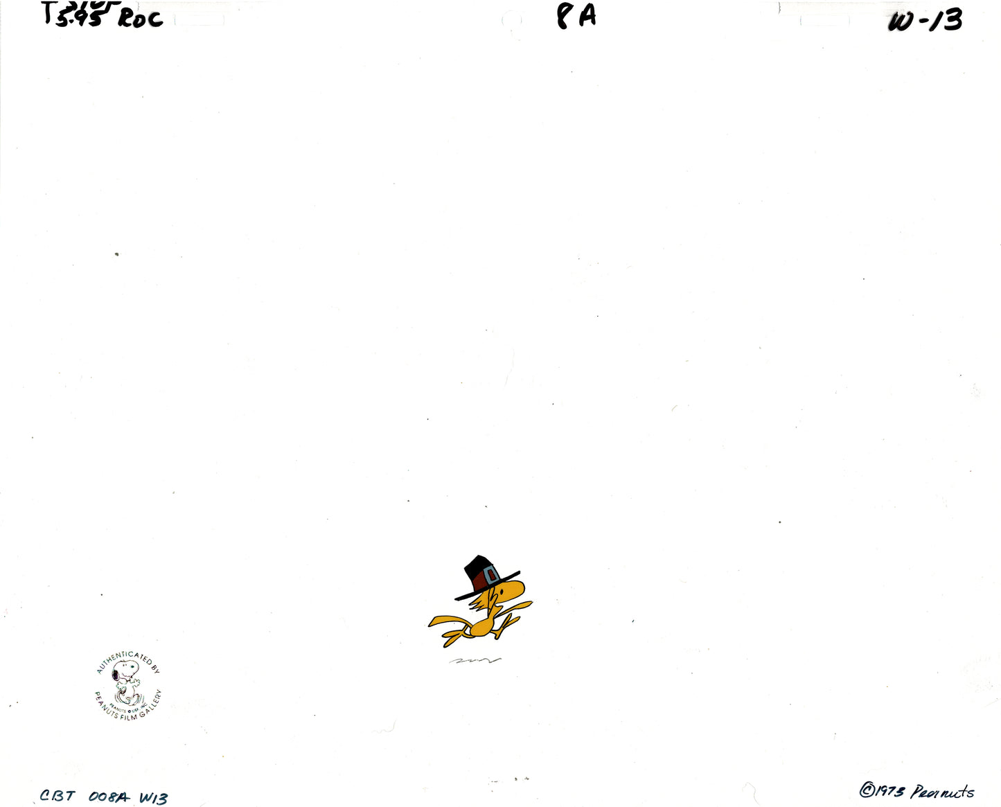 A Charlie Brown Thanksgiving PEANUTS Woodstock Animation Cel from 1973 Melendez Schulz 7 SEE DESC