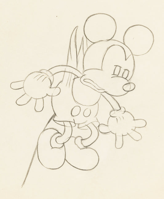 Mickey Mouse 1932 Original Production Animation Cel Drawing from Disney Trader Mickey 35