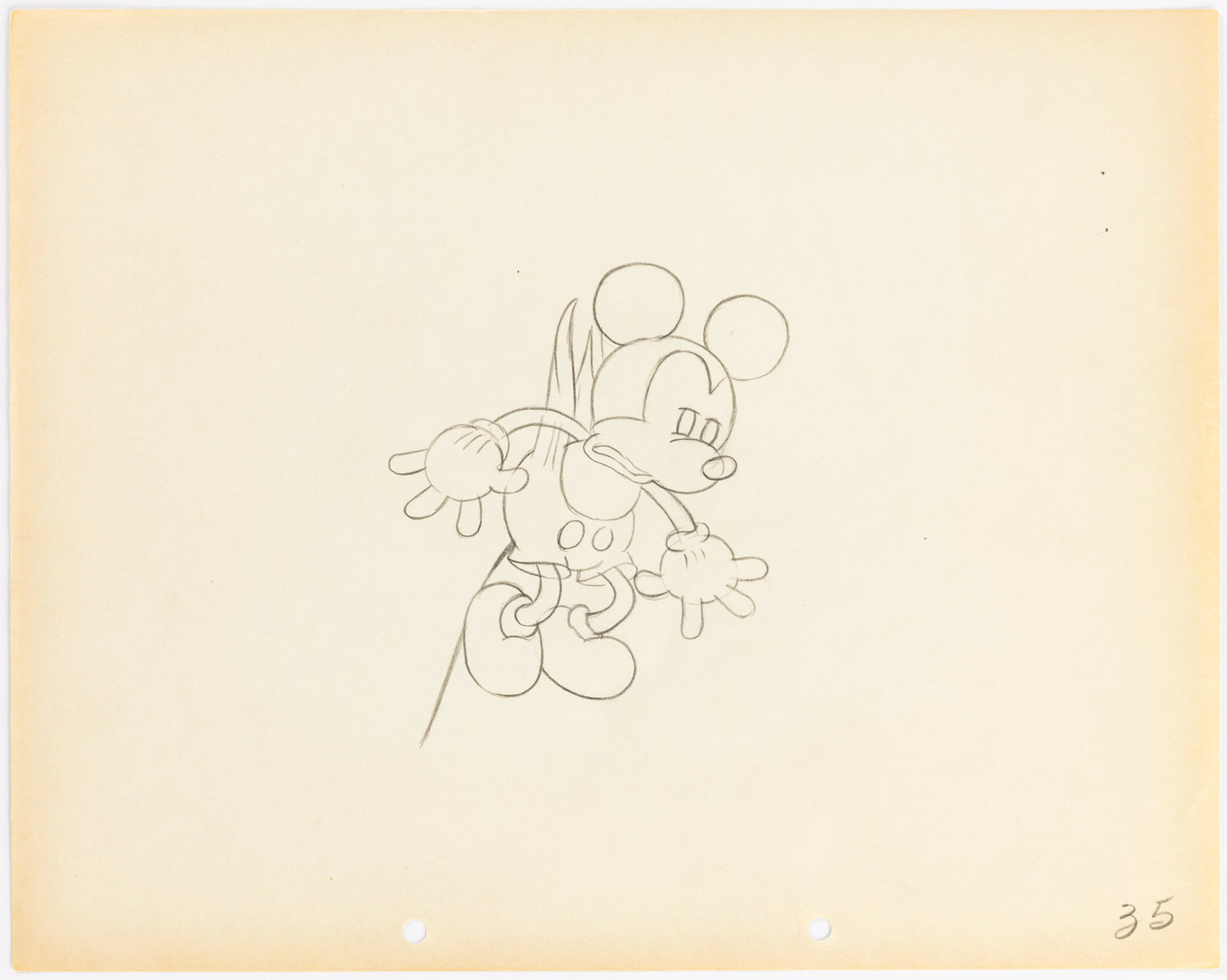 Mickey Mouse 1932 Original Production Animation Cel Drawing from Disney Trader Mickey 35