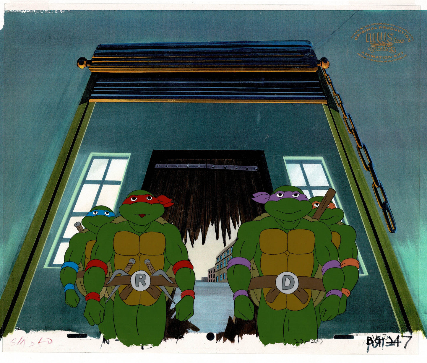 Teenage Mutant Ninja Turtles TMNT Original Production Animation Cel B C-KO