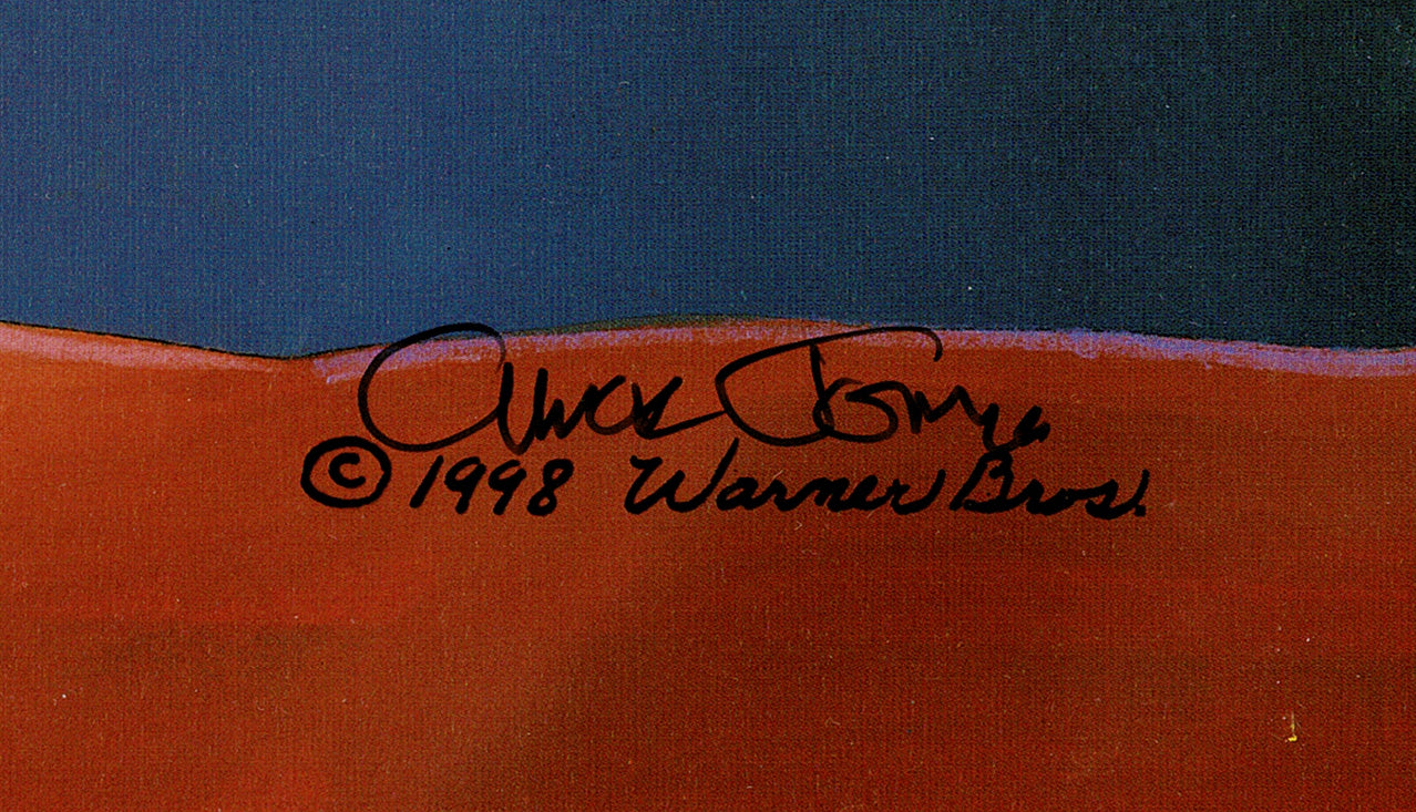 Chuck Jones SIGNED Wile E Coyote Limited Edition Cel 135 out of 200 from 1998 SOLD OUT 20 Years Ago