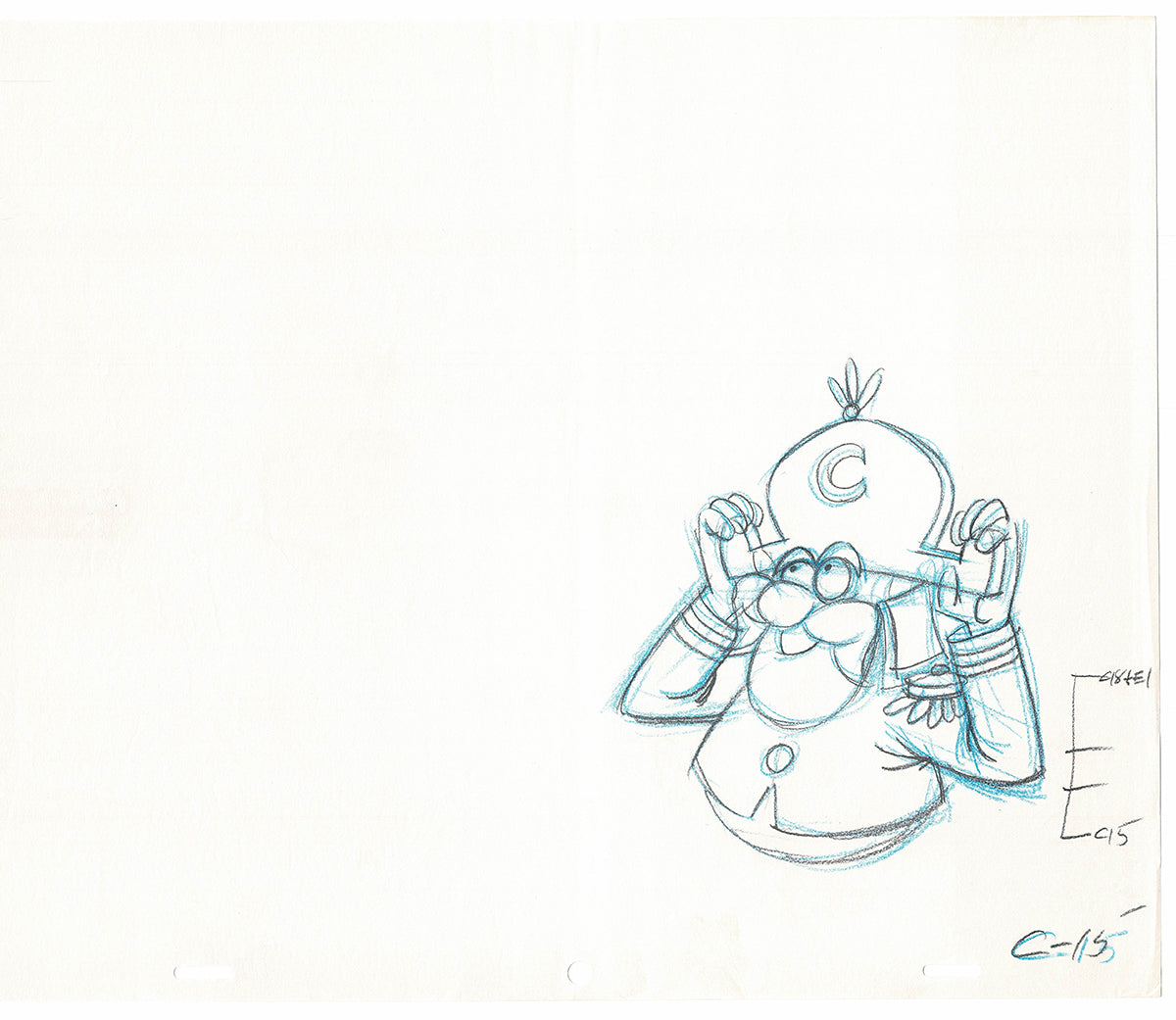 Captain Crunch JAY WARD Commercial Key Animation Cel Drawing Rocky Bullwinkle Studio 004
