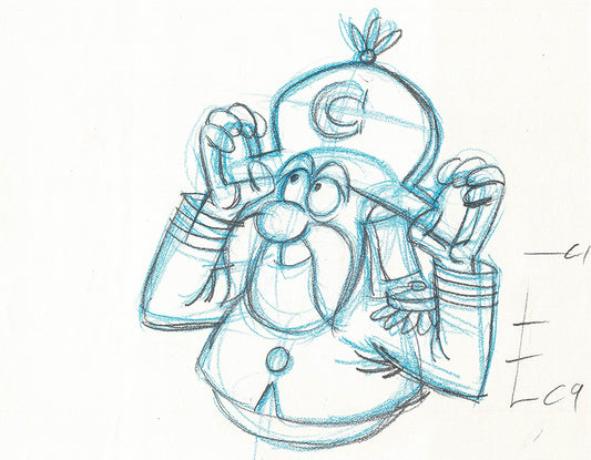 Captain Crunch JAY WARD Commercial Key Animation Cel Drawing Rocky Bullwinkle Studio 006