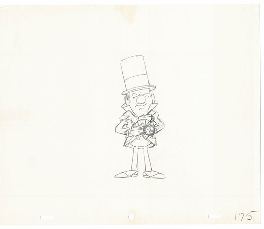 WC Fields Jay Ward Original Production Animation Cel Drawing 1970's 014