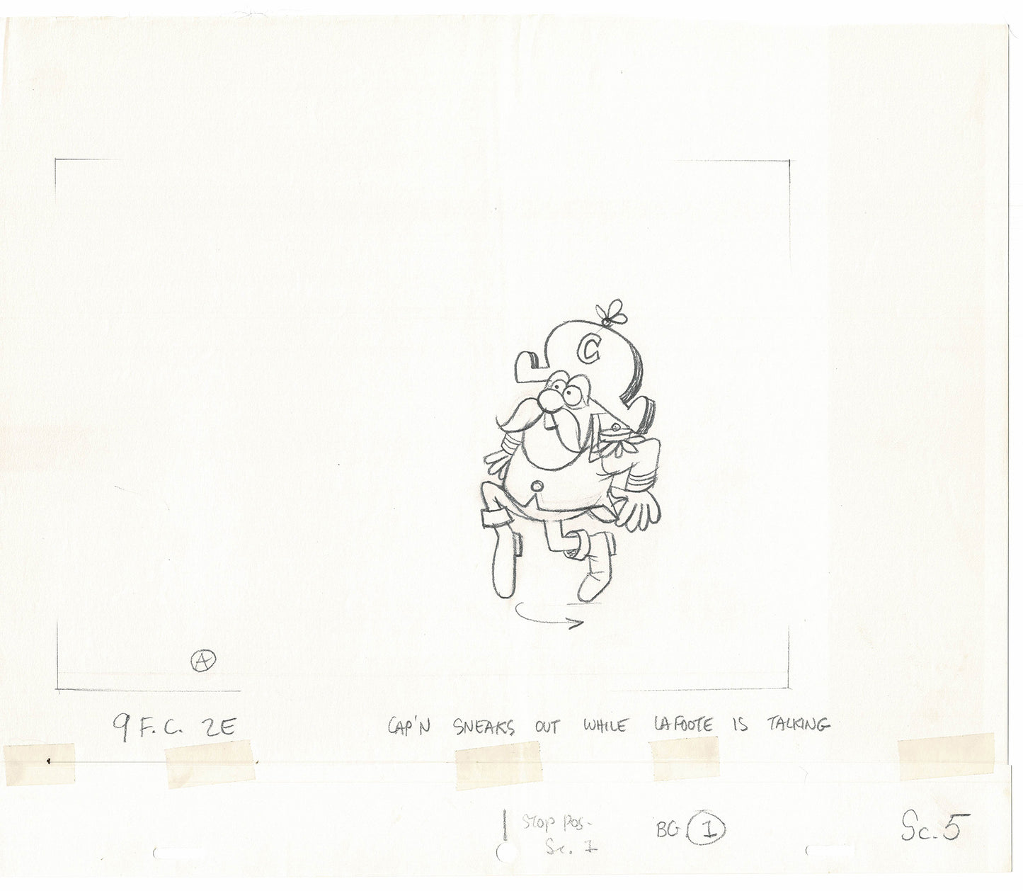 Captain Crunch JAY WARD Commercial Animation Cel Layout Drawing Rocky Bullwinkle Studio 019