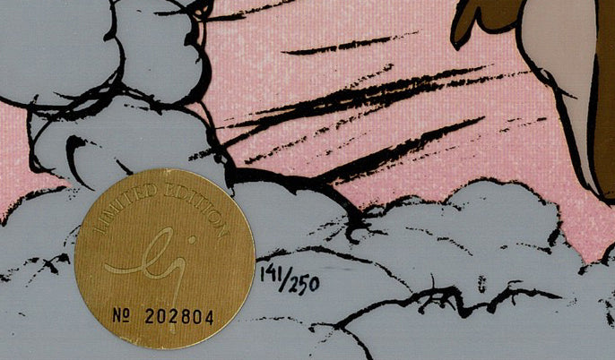 Chuck Jones SIGNED Wile E Coyote Tunnel Vision Limited Edition Cel of 250 Looney Tunes Warner Brothers 1999 OHC