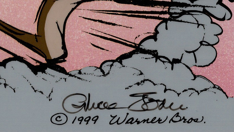 Chuck Jones SIGNED Wile E Coyote Tunnel Vision Limited Edition Cel of 250 Looney Tunes Warner Brothers 1999 OHC