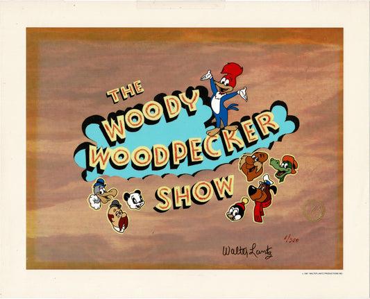 Woody Woodpecker Walter Lantz Signed Limited Edition Animation Cel 1987 OHC