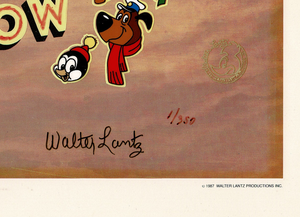 Woody Woodpecker Walter Lantz Signed Limited Edition Animation Cel 1987 OHC