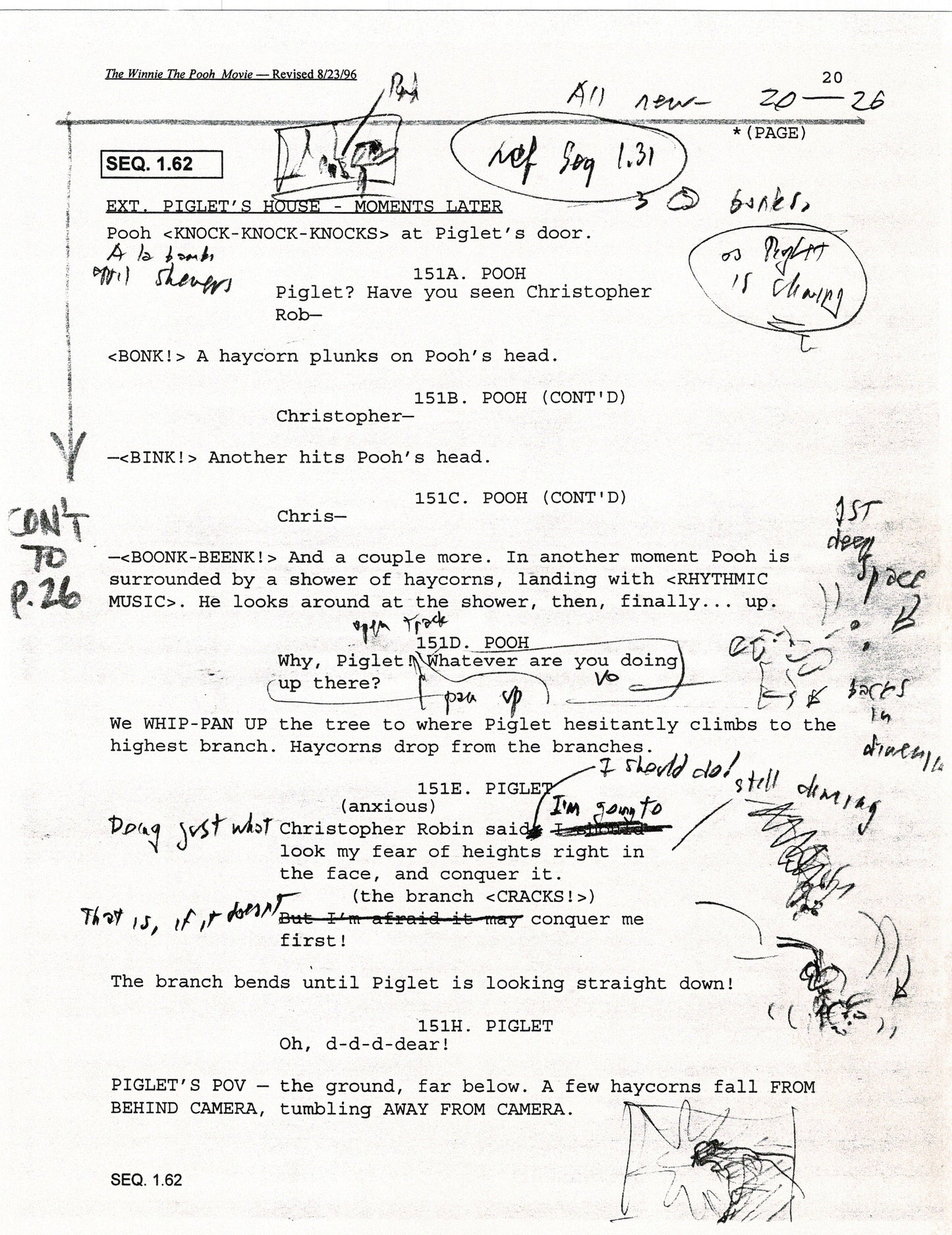 Winnie the Pooh Grand Adventure Disney Production Script Copy grp 1997 96f