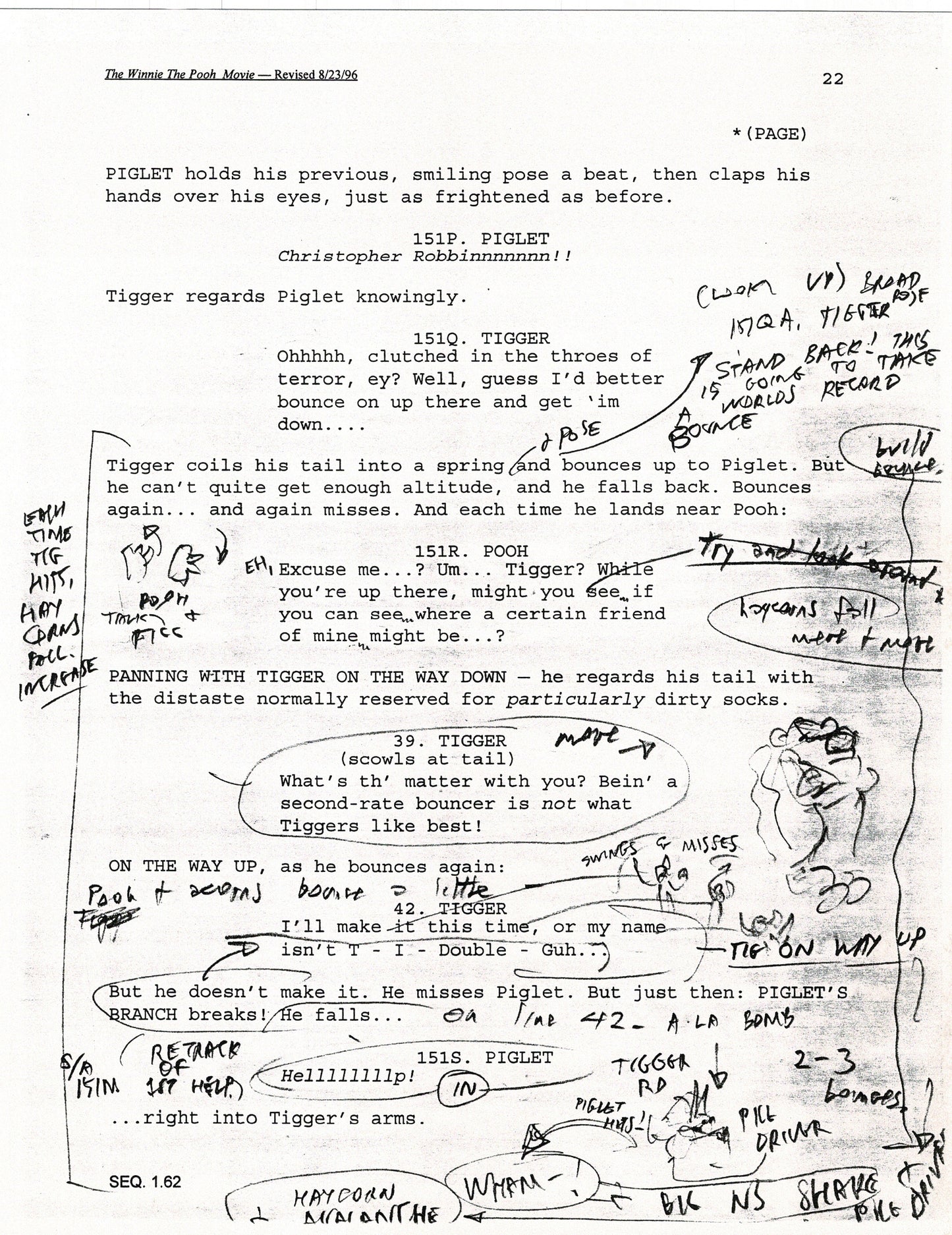 Winnie the Pooh Grand Adventure Disney Production Script Copy grp 1997 96f