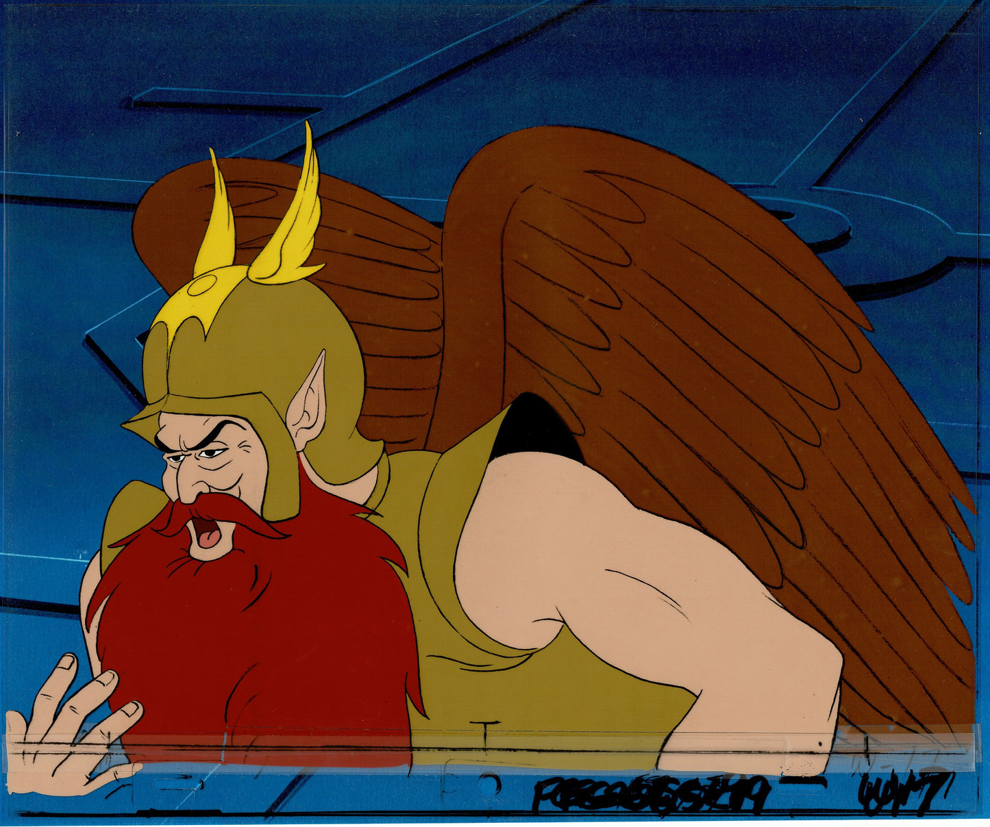 Flash Gordon Production Animation Cel and Background Filmation 1979 w7