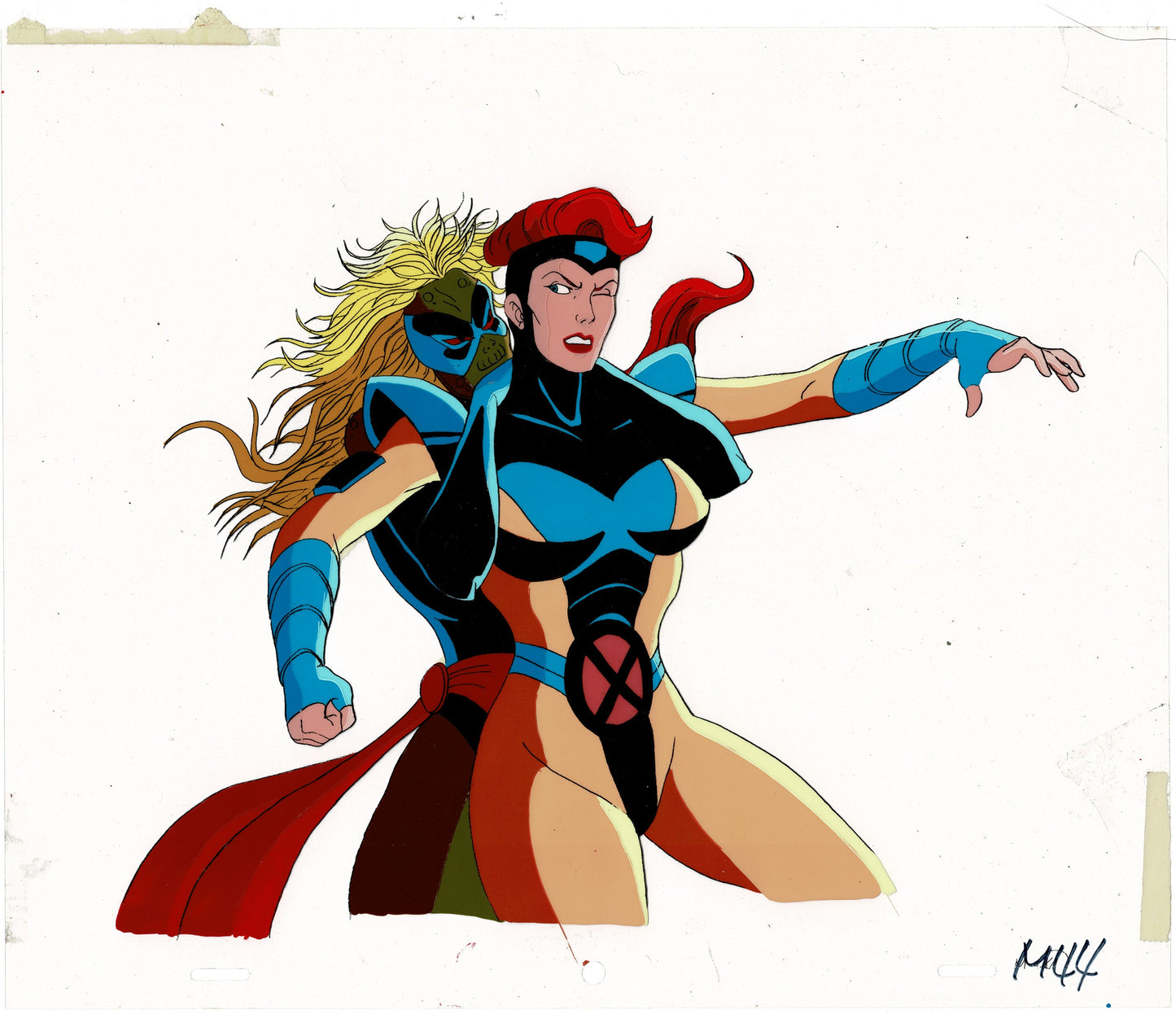 X-Men Xmen Marvel Production Animation Cel Setup Jean Grey vs Evil Ms Marvel 1992-7 44