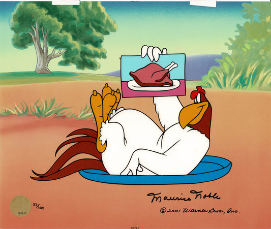 Maurice Noble SIGNED Foghorn Leghorn Limited Edition Cel of 100 Looney Tunes Warner Brothers 2001 OH