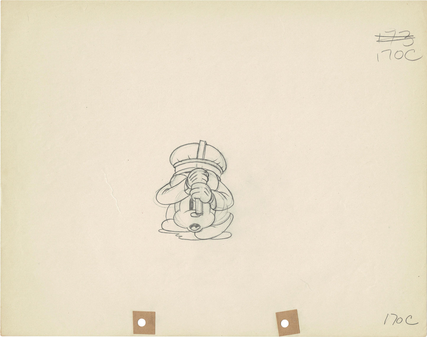 Mickey Mouse 1935 Original Production Animation Cel Drawing from Disney Mickeys Service Station 170