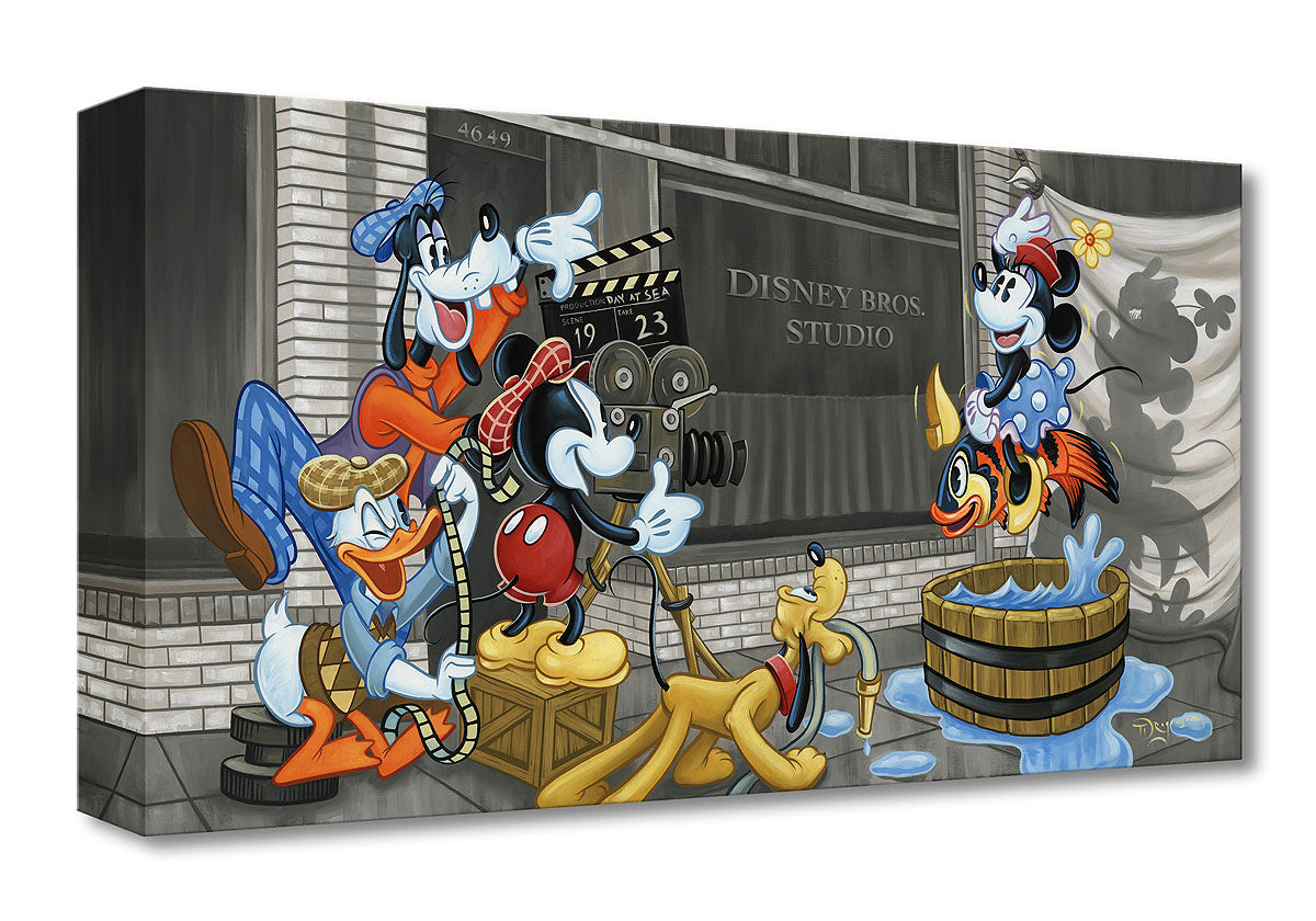 Mickey Mouse Film Walt Disney Fine Art Tim Rogerson Limited Edition Treasures on Canvas Print TOC "Making Movie Magic"
