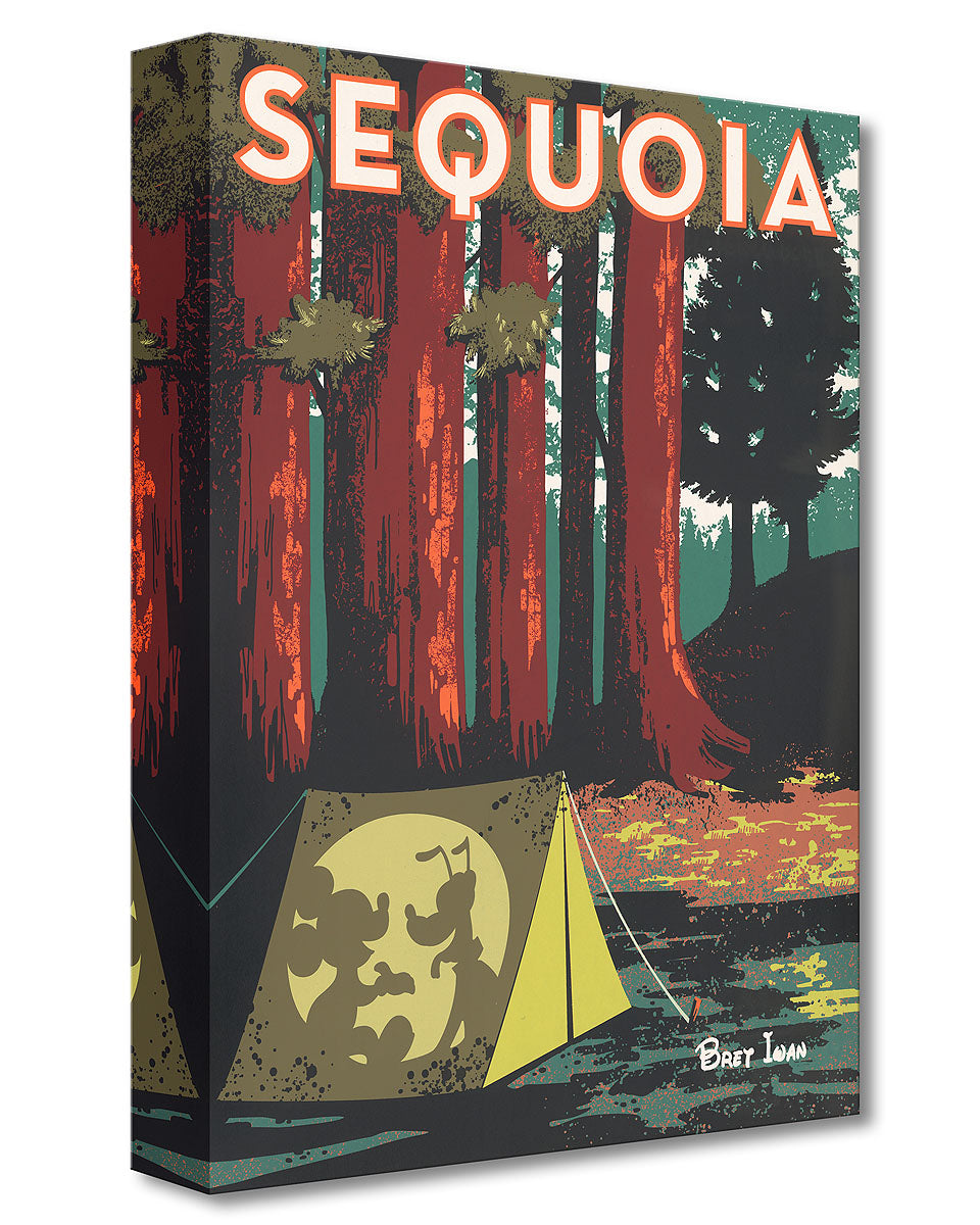 Mickey Mouse and Pluto Walt Disney Fine Art Bret Iwan Limited Edition of 1500 TOC Treasures on Canvas Print "Sequoia" National Park