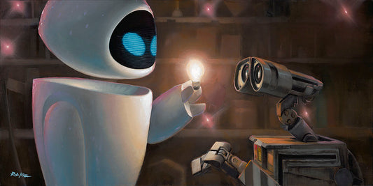Wall-E Pixar Walt Disney Fine Art Rob Kaz Signed Limited Edition of 195 Print on Canvas - Electrifying