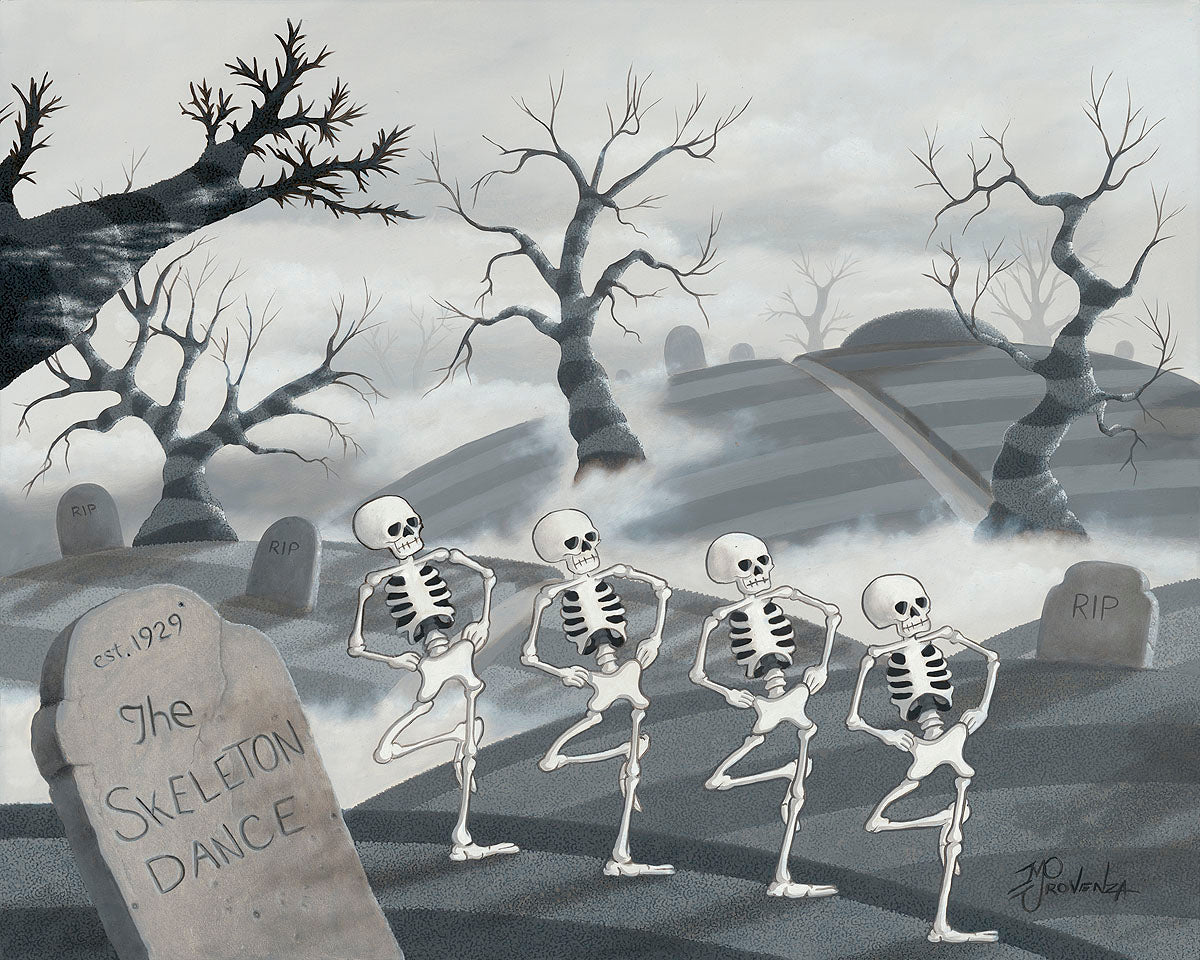 Silly Symphony Walt Disney Fine Art Michael Provenza Signed Limited Edition of 195 Print on Canvas "The Skeleton Dance"