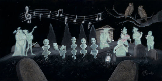 The Haunted Mansion DisneyWorld Walt Disney Fine Art Michael Provenza Signed Limited Edition of 195 Print on Canvas - Graveyard Symphony