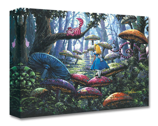 Alice in Wonderland Walt Disney Fine Art Rodel Gonzalez Limited Edition of 1500 on Canvas "A Smile You Can Trust" Treasures on Canvas Print TOC