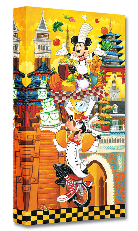Mickey Mouse Donald Duck Chef Walt Disney Fine Art Tim Rogerson Limited Edition Treasures on Canvas TOC "A World of Flavor"