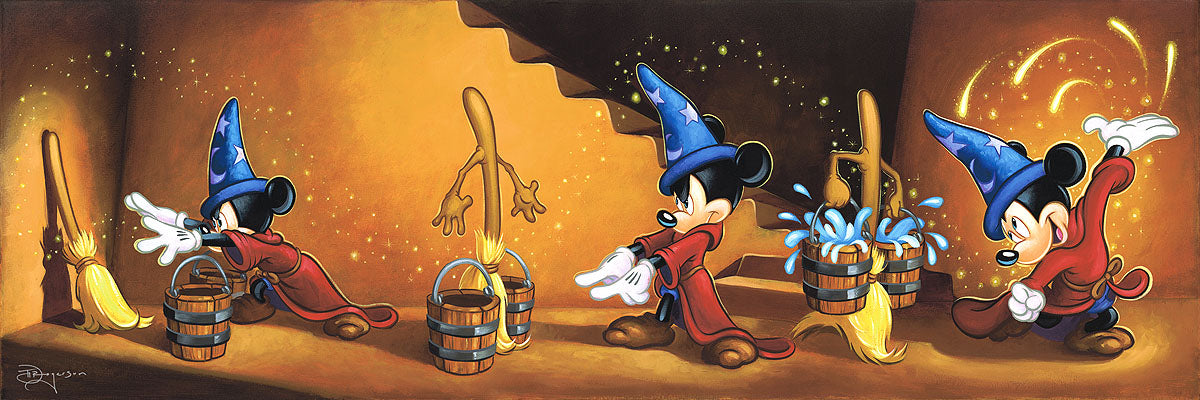 Mickey Mouse Walt Disney Fine Art Tim Rogerson Signed Limited Edition of 195 on Canvas "Animated"
