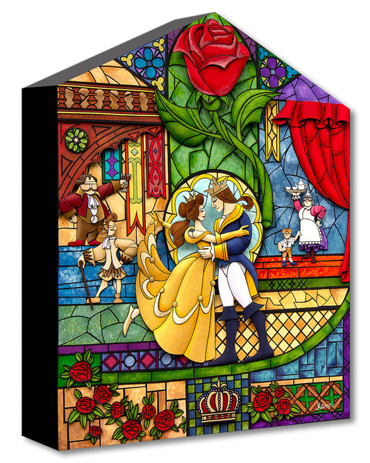 Beauty and the Beast Walt Disney Fine Art Karin Arruda Ltd Ed of 1500 TOC Treasures on Canvas Print "Our Fairytale"