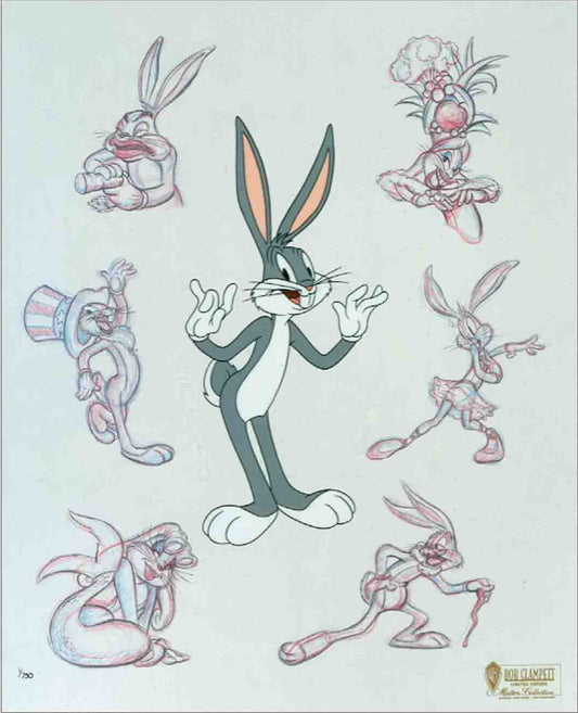Bugs Bunny Persona Looney Tunes Warner Brothers Limited Edition Animation Cel of 750 from Bob Clampett