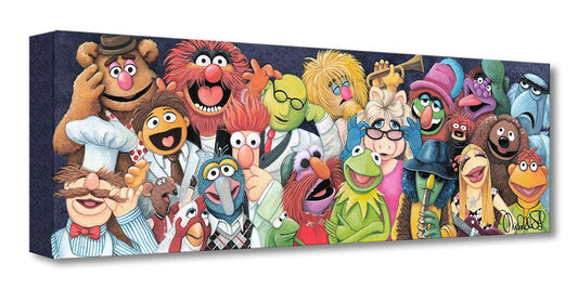 The Muppets Kermit Fozzie Walt Disney Fine Art Michelle St. Laurent Limited Edition of 1500 Treasures on Canvas Print TOC "Back Stage at the Show"